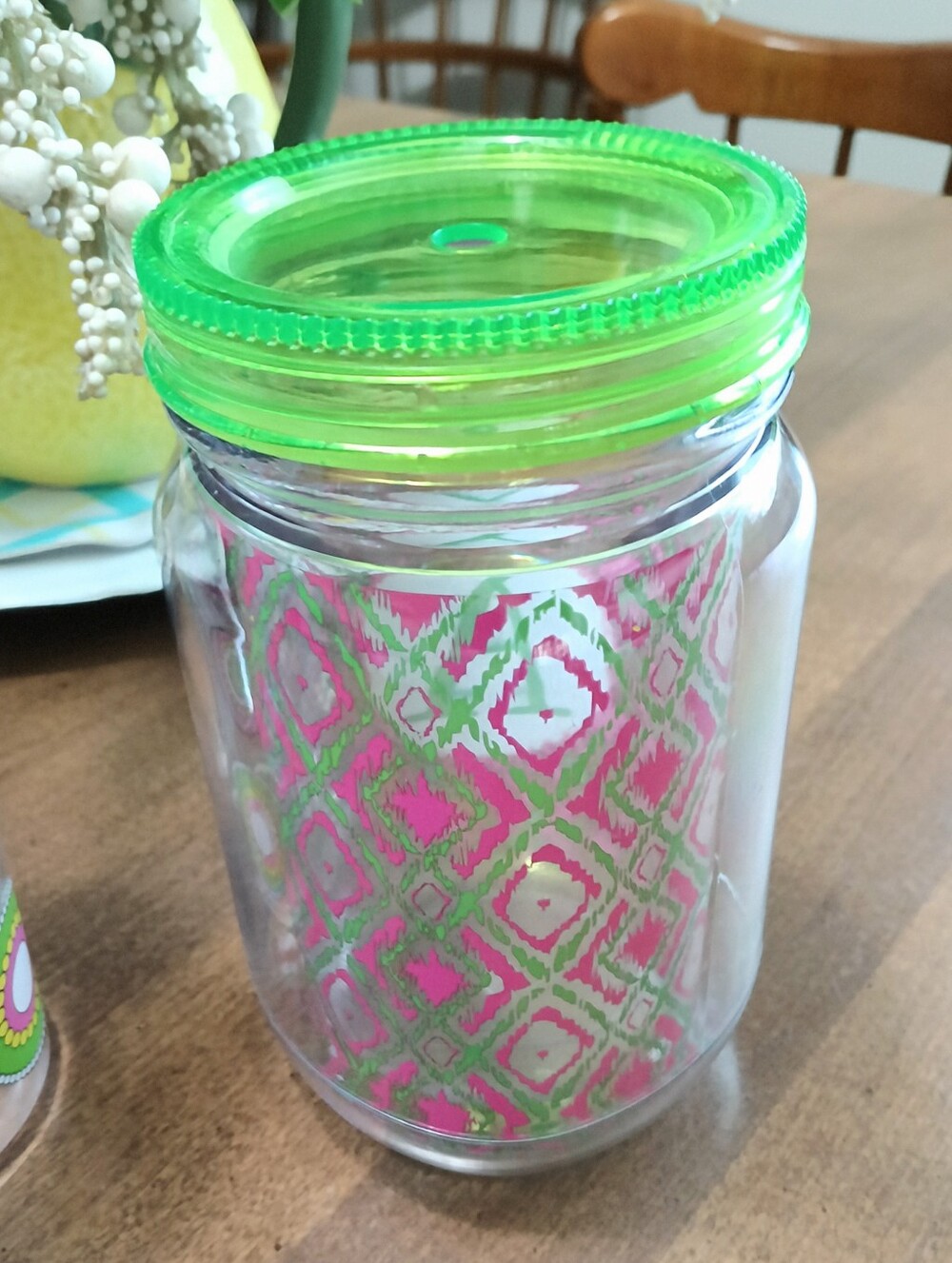 🌺NWOT 2 Decorative Initial "A" Acrylic Drink Cups🌺 - Picture 8 of 10